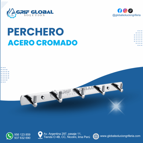 PERCHEROS DE ACERO CROMADO