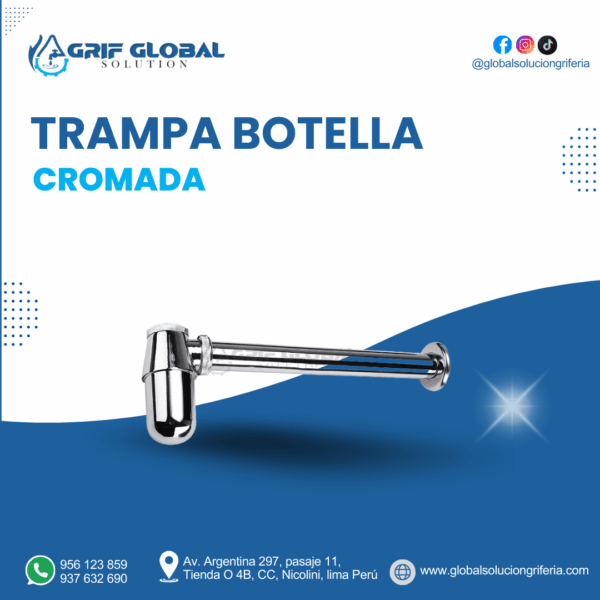 TRAMPA BOTELLA CROMADA